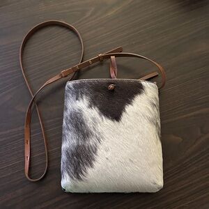 Madewell The Slim Brooklyn Crossbody Bag in Cow Print Calf Hair